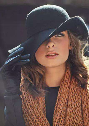 冬天戴帽子不能跟風，要選擇適合自己臉型的